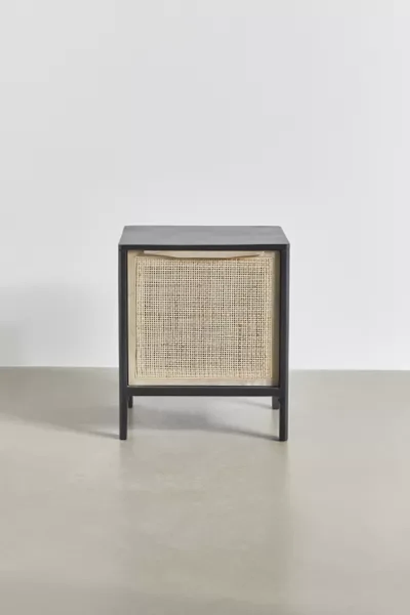 Ivy Cane Paneled Nightstand/Side Table