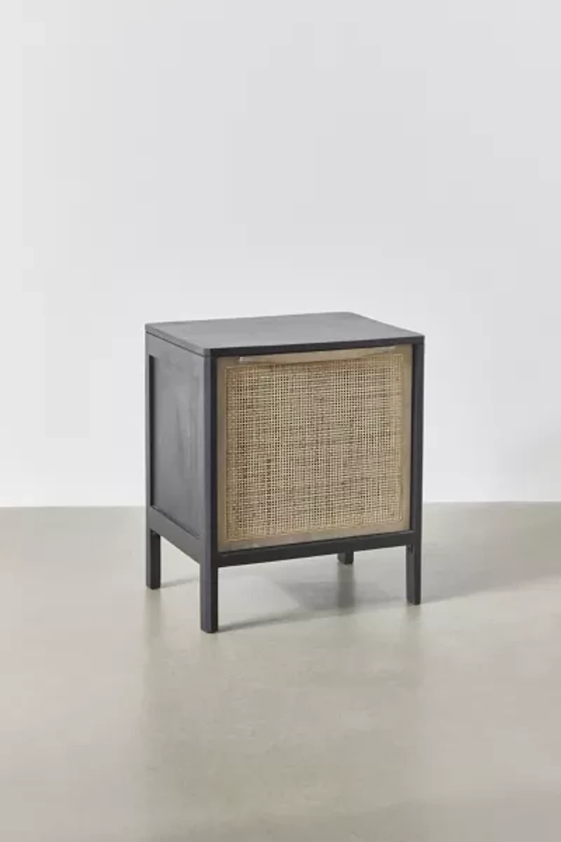 Ivy Cane Paneled Nightstand/Side Table