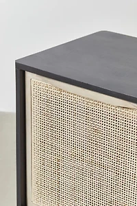 Ivy Cane Paneled Nightstand/Side Table