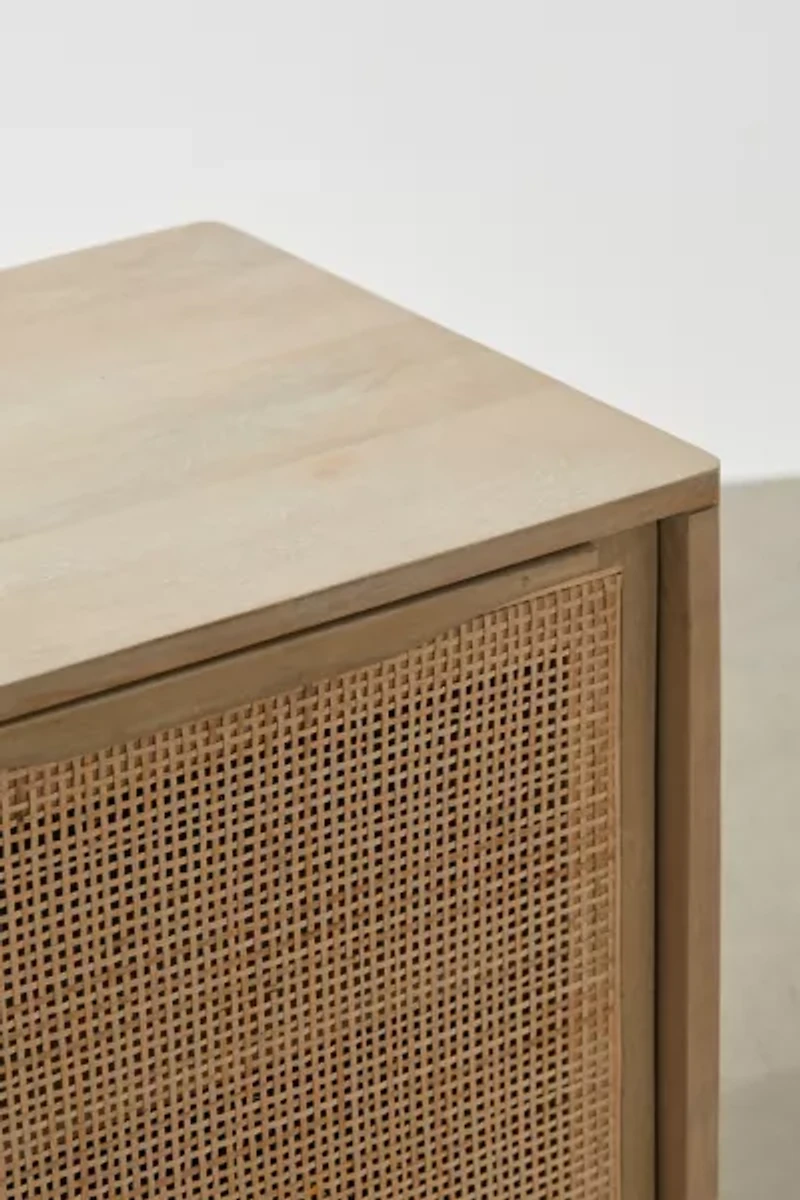 Ivy Cane Paneled Nightstand/Side Table