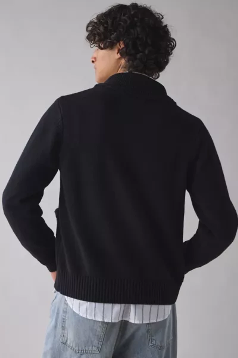 Schott Zip Shawl Collar Cardigan