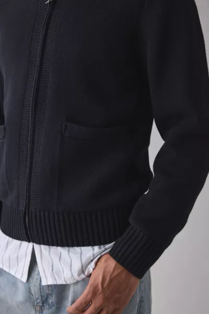 Schott Zip Shawl Collar Cardigan