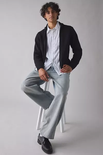 Schott Zip Shawl Collar Cardigan