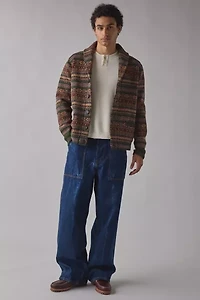 Schott Fair Isle Wool Blend Cardigan