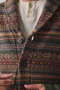 Schott Fair Isle Wool Blend Cardigan