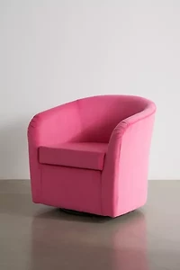 Kennedy Upholstered Velvet Swivel Chair