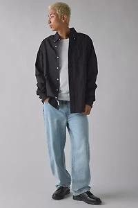 Schott Pinstripe Long Sleeve Oxford Shirt