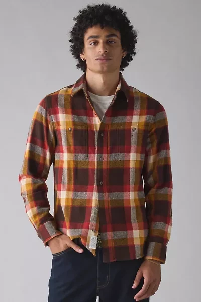 Schott Plaid Midweight Flannel Shirt