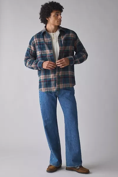 Schott Plaid Midweight Flannel Shirt