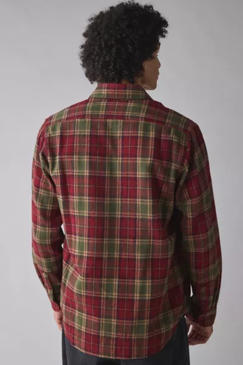 Schott Plaid Midweight Flannel Shirt