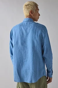 Schott Calico Print Long Sleeve Button-Down Shirt