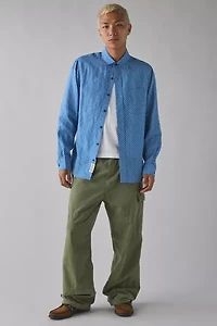 Schott Calico Print Long Sleeve Button-Down Shirt