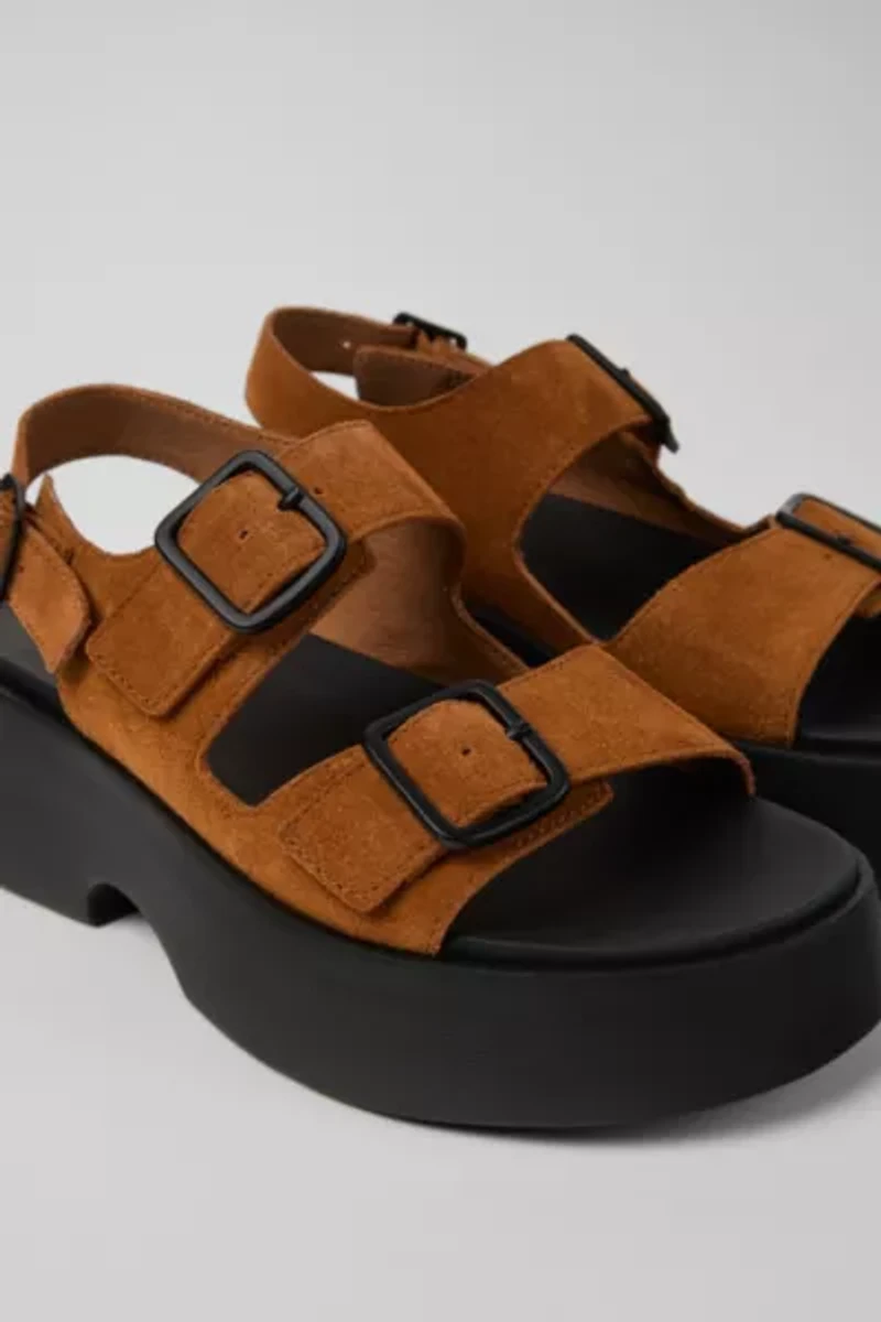 Camper Tasha Buckled Leather Sandal