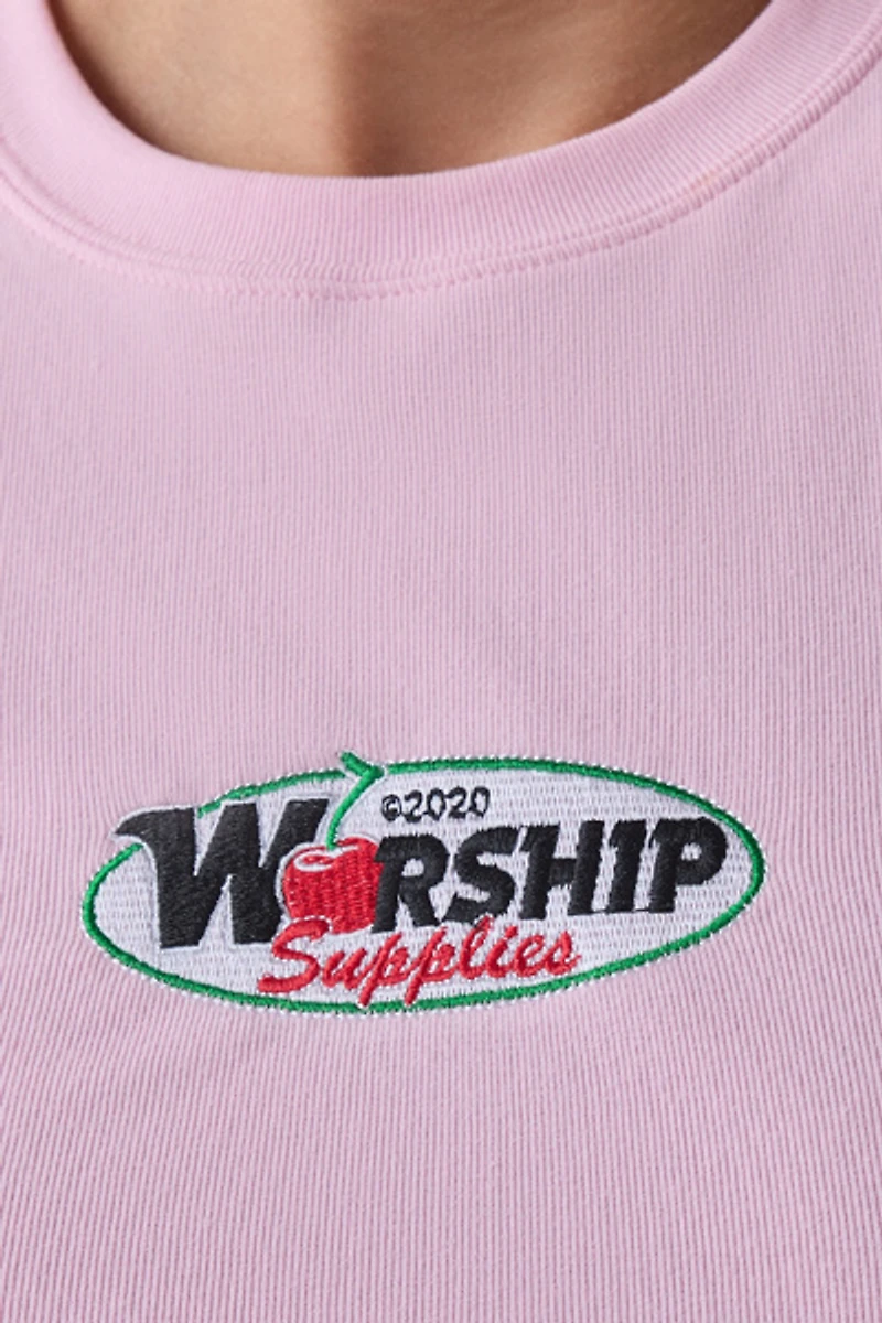 WORSHIP SUPPLIES Glazed And Confused Cherry Graphic Baby Tee