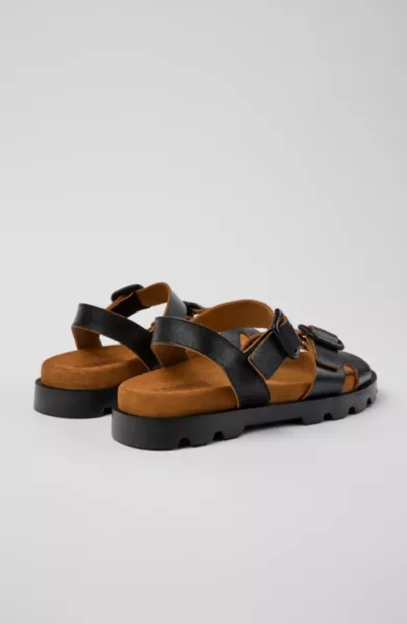 Camper Brutus Leather Buckled Sandal
