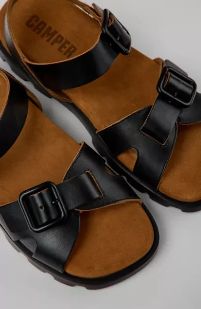 Camper Brutus Leather Buckled Sandal