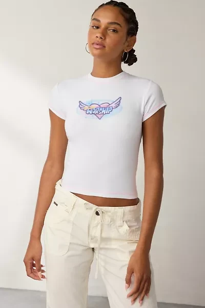 WORSHIP SUPPLIES Not Your Angel Graphic Baby Tee