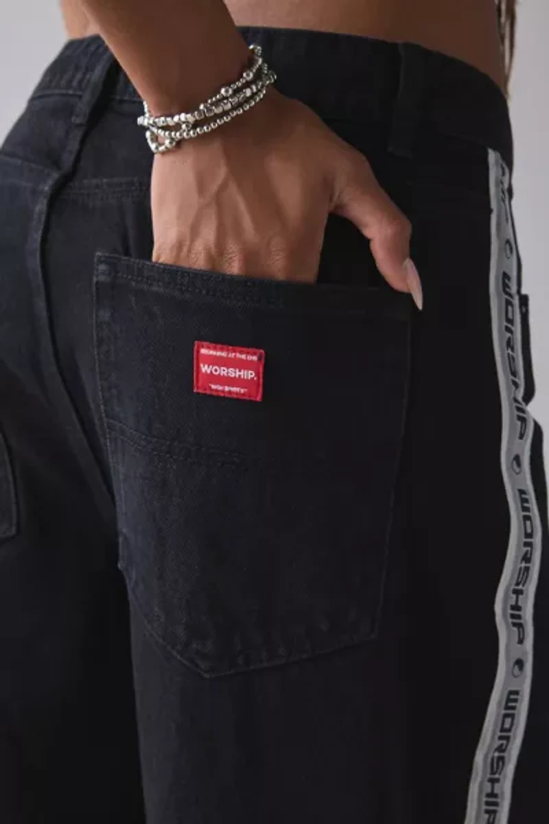 WORSHIP SUPPLIES Pacer Side-Stripe Baggy Jean