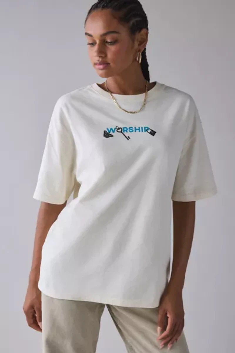WORSHIP SUPPLIES Charmed Graphic Relaxed Fit Tee