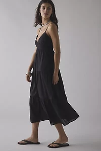 Kimchi Blue Serafina Lace Trim Tiered Babydoll Maxi Dress