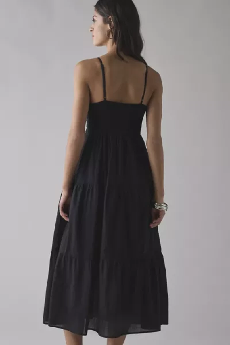 Kimchi Blue Serafina Lace Trim Tiered Babydoll Maxi Dress