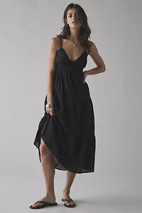 Kimchi Blue Serafina Lace Trim Tiered Babydoll Maxi Dress