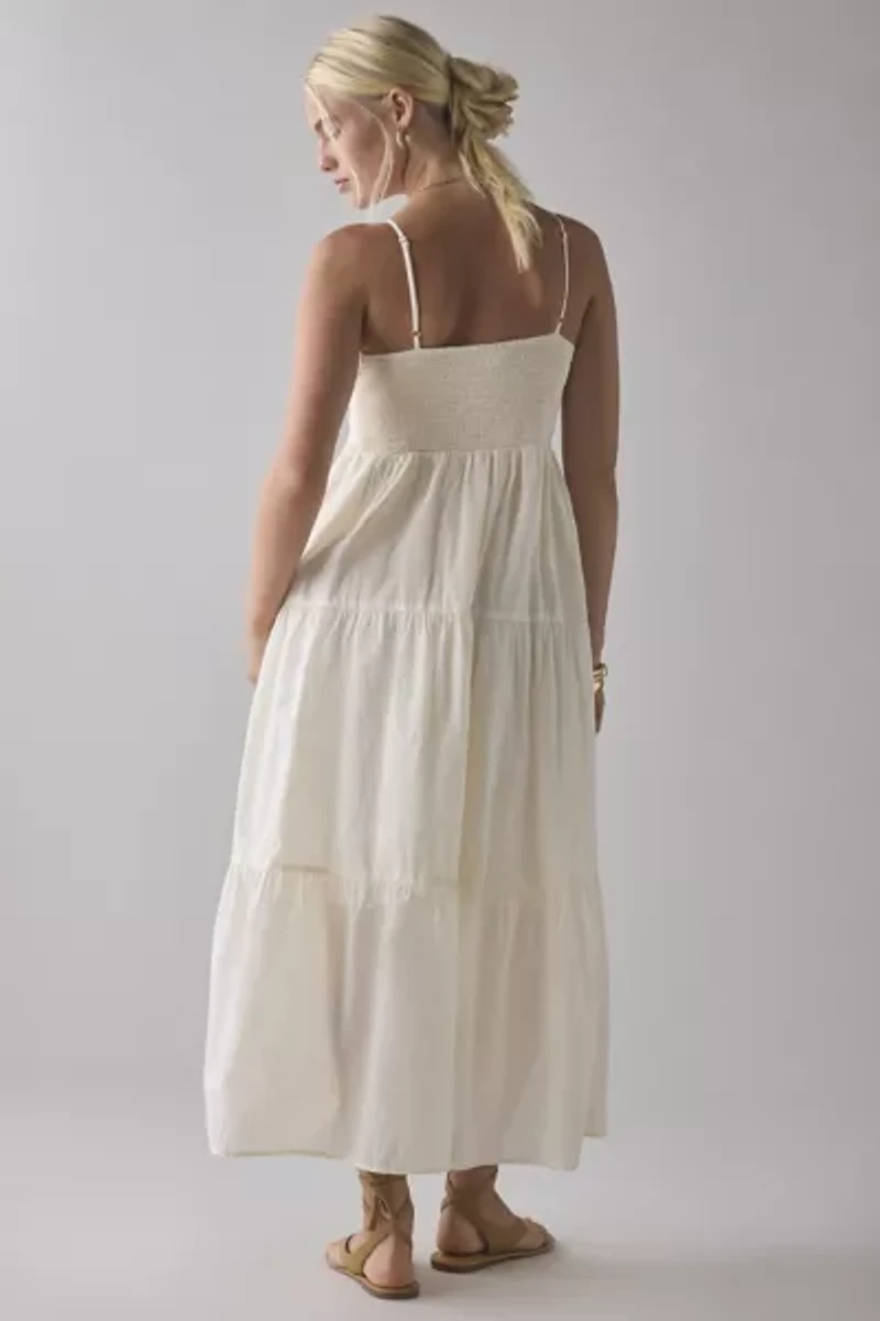 Kimchi Blue Serafina Lace Trim Tiered Babydoll Maxi Dress