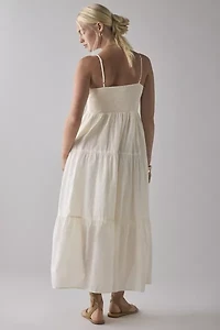 Kimchi Blue Serafina Lace Trim Tiered Babydoll Maxi Dress