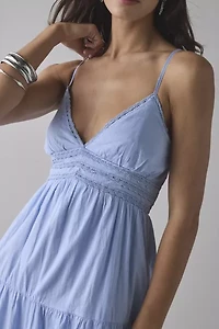 Kimchi Blue Serafina Lace Trim Tiered Babydoll Maxi Dress