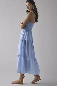 Kimchi Blue Serafina Lace Trim Tiered Babydoll Maxi Dress