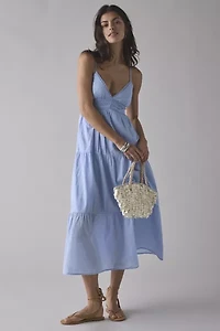 Kimchi Blue Serafina Lace Trim Tiered Babydoll Maxi Dress