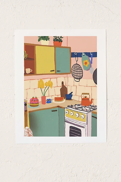 Gigi Rosado Retro Kitchen Art Print