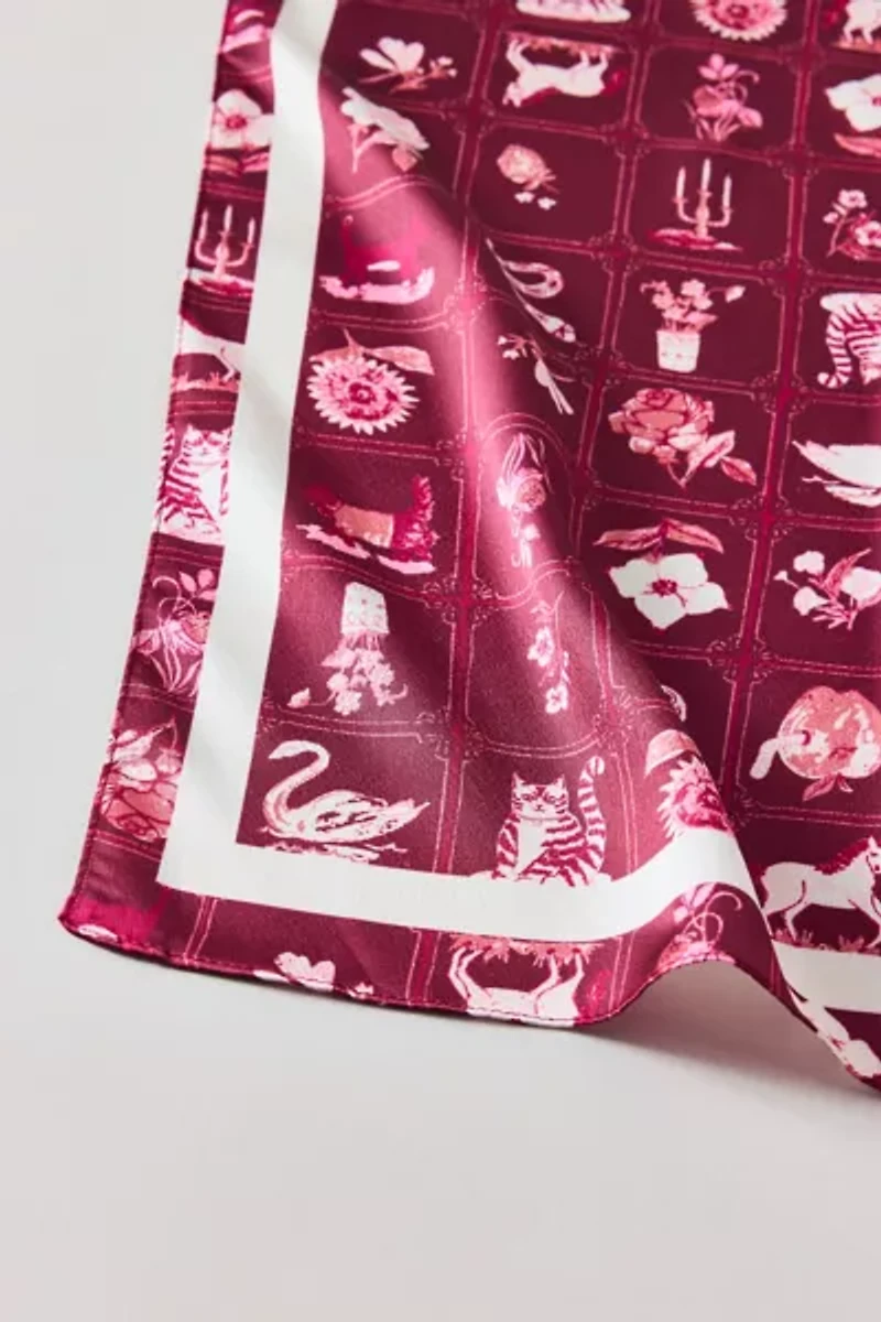 Boho Silky Checkered Scarf