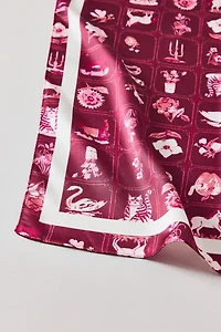 Boho Silky Checkered Scarf