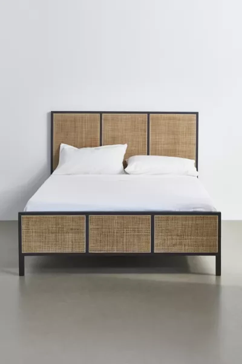 Ivy Cane Paneled Bed