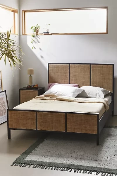 Ivy Cane Paneled Bed