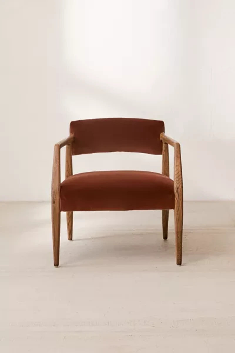 Edith Upholstered Velvet Arm Chair