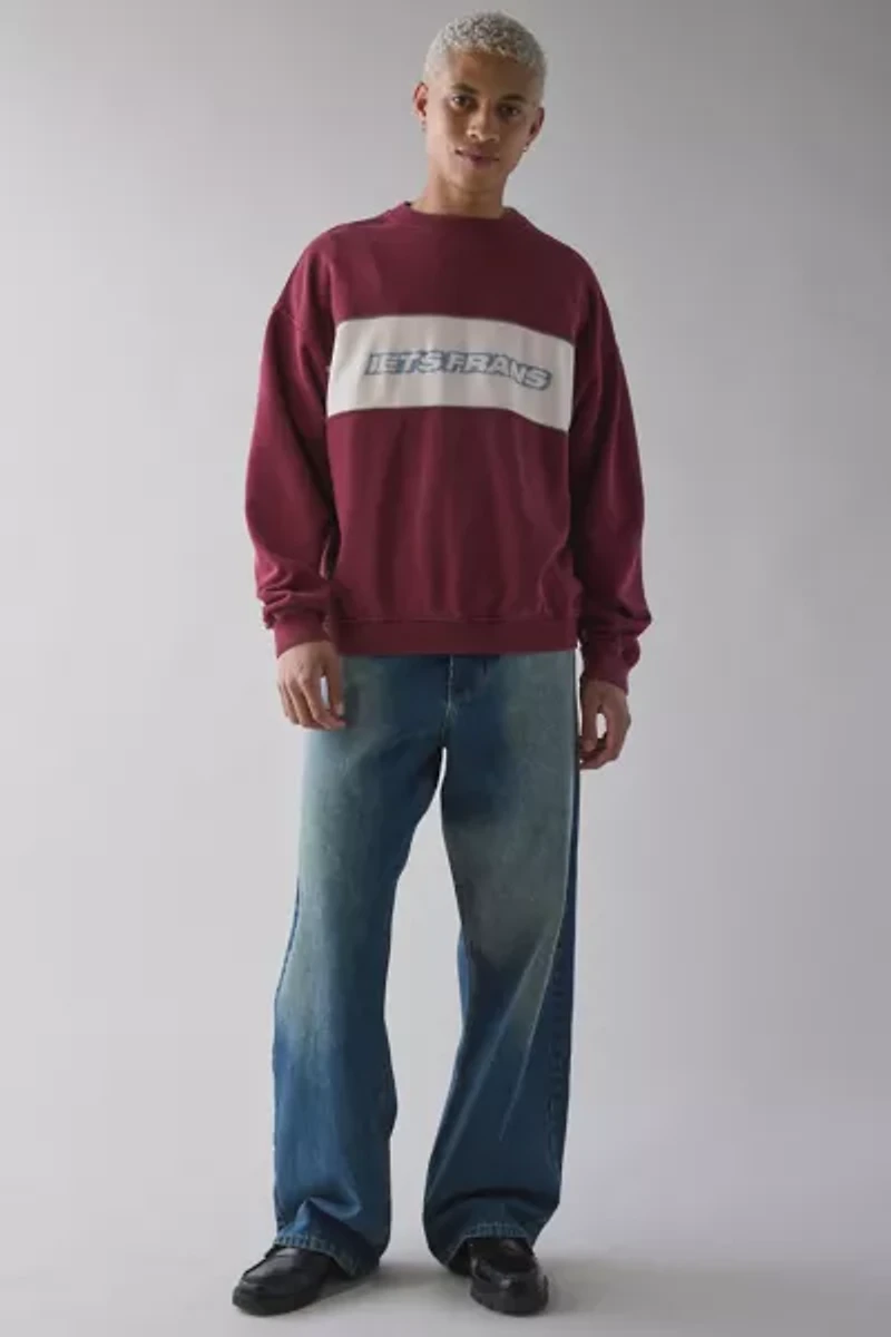 iets frans… Logo Panel Crew Neck Sweatshirt