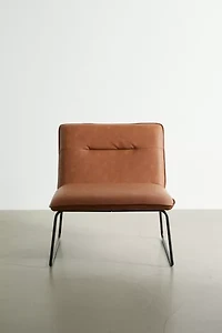 Spencer Faux Leather Armless Lounge Chair