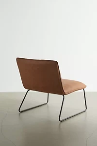 Spencer Faux Leather Armless Lounge Chair