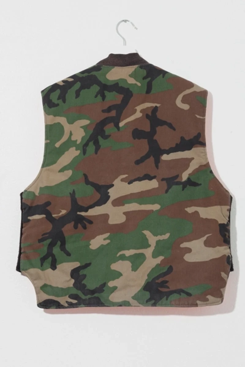 Vintage 1980s Distressed Camo Hunting Vest