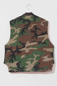 Vintage 1980s Distressed Camo Hunting Vest