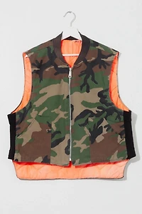 Vintage 1980s Distressed Camo Hunting Vest