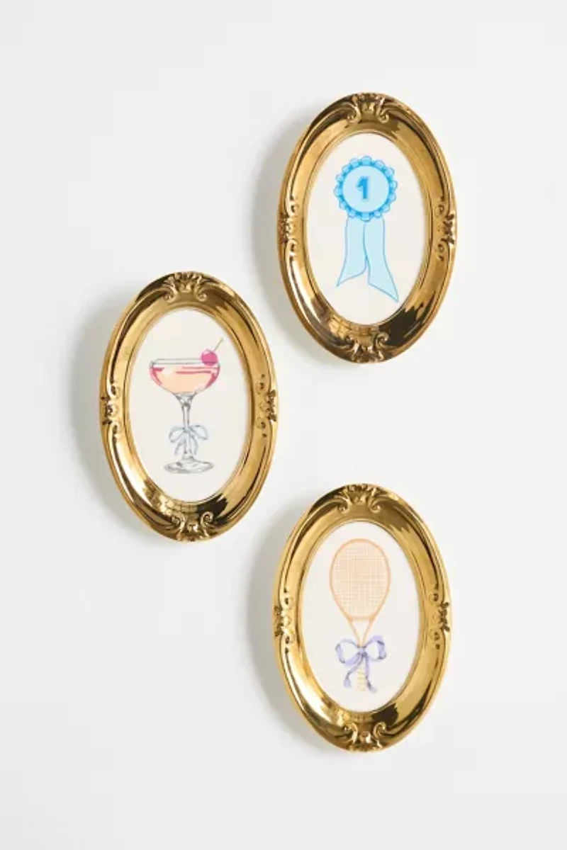 Preppy Icon Framed Ceramic Wall Hanging