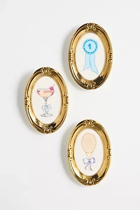 Preppy Icon Framed Ceramic Wall Hanging