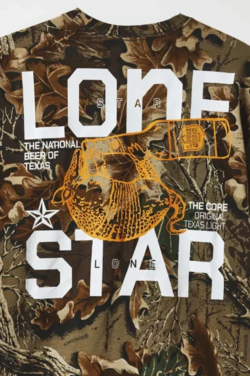 Lone Star Beer Graphic Camo Tee