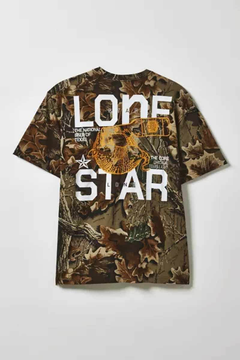 Lone Star Beer Graphic Camo Tee