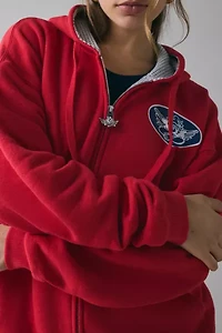 Boys Lie Harley Red Flags Graphic Zip-Up Hoodie Sweatshirt