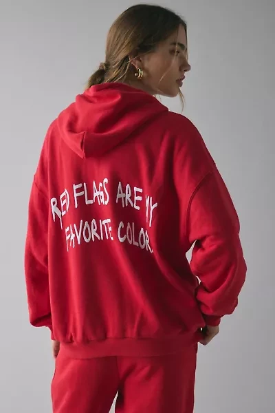 Boys Lie Harley Red Flags Graphic Zip-Up Hoodie Sweatshirt