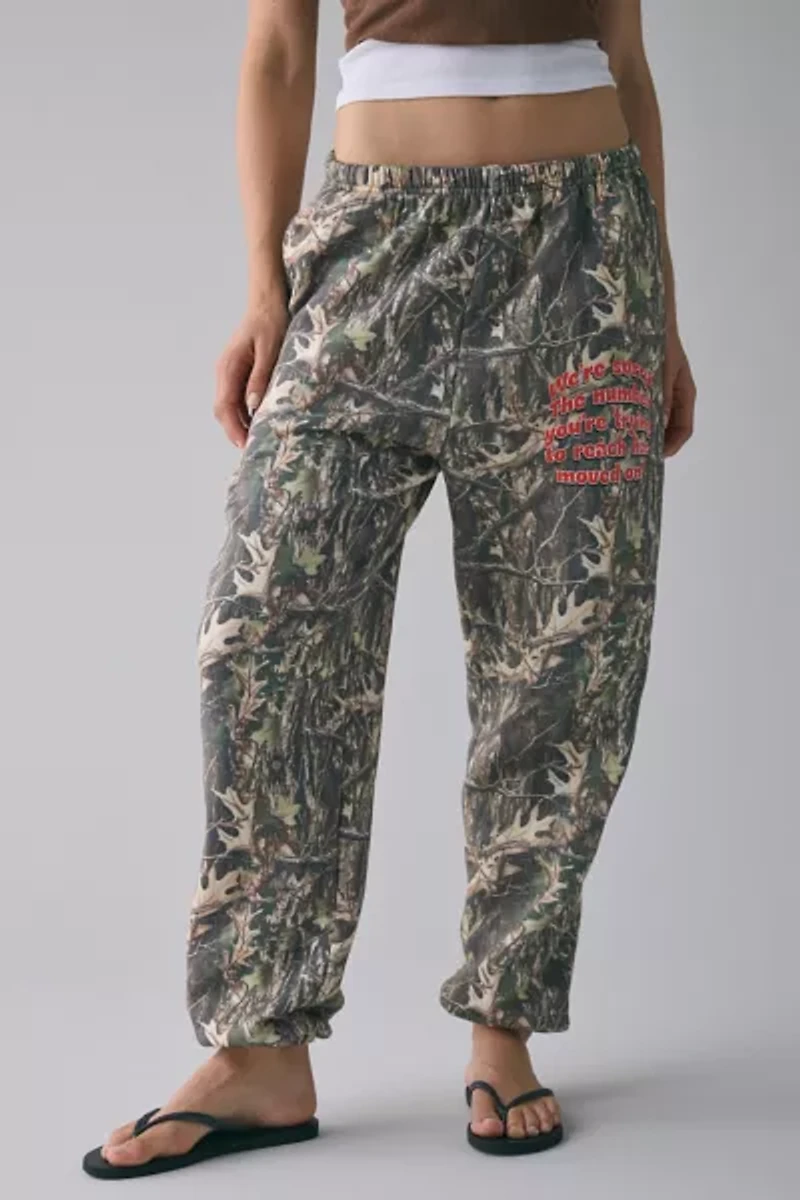 Boys Lie Kimmy Manhunt Camo Graphic Sweatpant